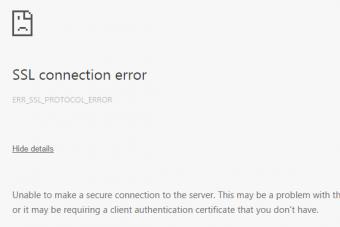 ERR_SSL_PROTOCOL_ERROR ошибка протокола SSL — что делать?